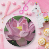 Rosa Lotus Blume IV Pappteller (Party)