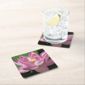Rosa Lotus Blume IV Rechteckiger Pappuntersetzer (Vor Ort)