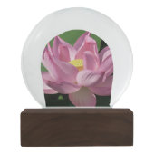 Rosa Lotus Blume IV Schneekugel (Rückseite)