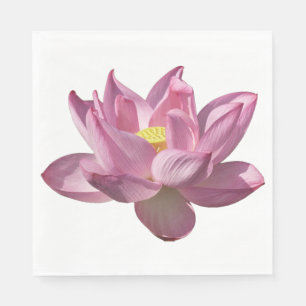 Rosa Lotus Blume IV Serviette
