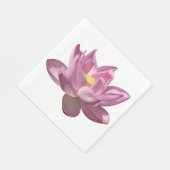 Rosa Lotus Blume IV Serviette (Ecke)