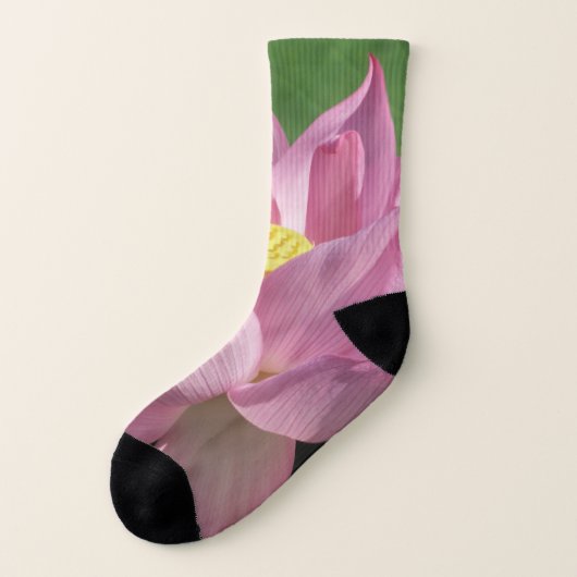 Rosa Lotus Blume IV Socken (Links - Außen)