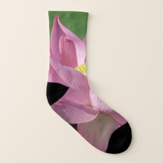 Rosa Lotus Blume IV Socken (Rechts - Außen)
