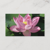 Rosa Lotus Blume IV Visitenkarte (Rückseite)