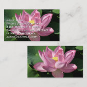 Rosa Lotus Blume IV Visitenkarte (Vorne/Hinten)