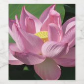 Rosa Lotus Blume IV Weinetikett (Einzelnes Label)