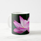 Rosa Lotus-Blume Kaffeetasse (Vorderseite Links)