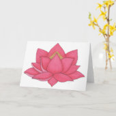 Rosa Lotus-Blume Karte (Gelbe Blume)