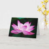 Rosa Lotus-Blume Karte (Gelbe Blume)