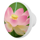 Rosa Lotus-Blume Keramikknauf (Rechts)
