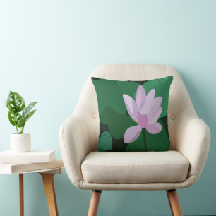 Rosa Lotus-Blume Kissen