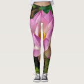 Rosa Lotus Blume Leggings (Vorderseite)