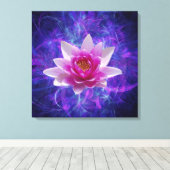 Rosa Lotus-Blume Leinwanddruck (Insitu (Holzboden))