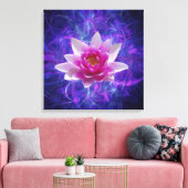 Rosa Lotus-Blume Leinwanddruck (Insitu (Wohnzimmer))