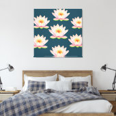 Rosa Lotus-Blume Leinwanddruck (Insitu (Schlafzimmer))
