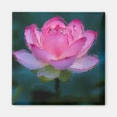 Rosa Lotus-Blume Magnet (Vorne)