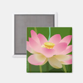 Rosa Lotus-Blume Magnet (Vorderseite/Rückseite)