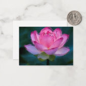 Rosa Lotus-Blume Mitteilungskarte (Vorderseite/Rückseite Beispiel)