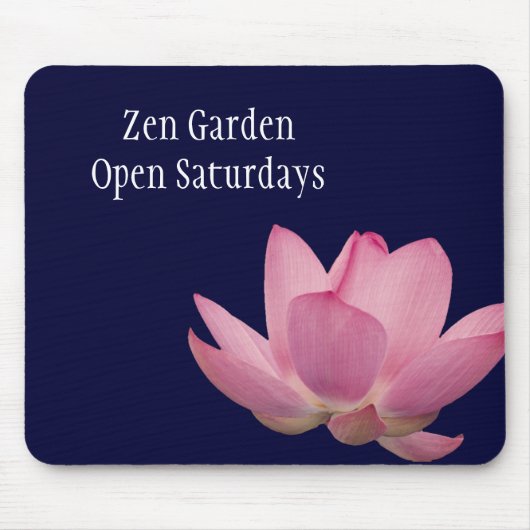 Rosa Lotus-Blume Mousepad (Vorne)