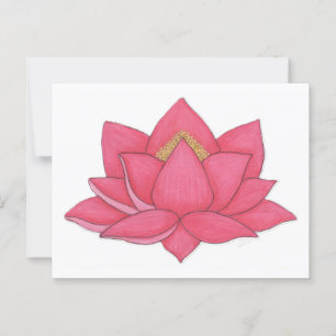 Rosa Lotus-Blume Postkarte