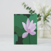Rosa Lotus-Blume Postkarte (Stehend Vorderseite)