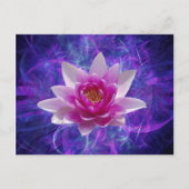 Rosa Lotus Blume Postkarte (Vorderseite)