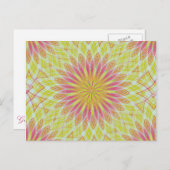 Rosa Lotus-Blume Postkarte (Vorne/Hinten)