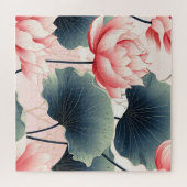 Rosa Lotus-Blume Puzzle (Horizontal)
