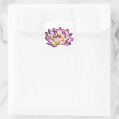 Rosa Lotus-Blume Quadratischer Aufkleber (Tasche)