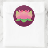 Rosa Lotus-Blume Runder Aufkleber (Tasche)