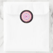 Rosa Lotus-Blume Runder Aufkleber (Tasche)