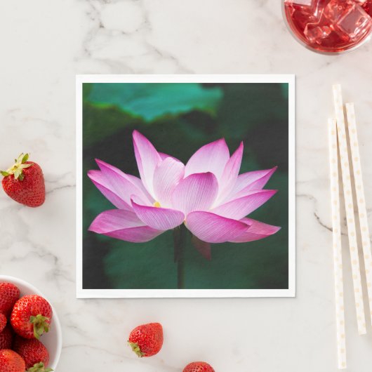 Rosa Lotus-Blume Serviette (Beispiel)