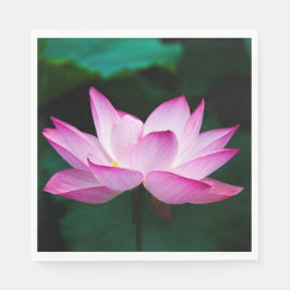 Rosa Lotus-Blume Serviette
