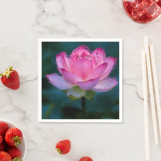 Rosa Lotus-Blume Serviette (Beispiel)