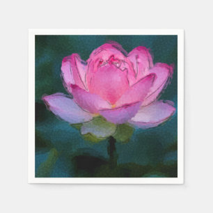 Rosa Lotus-Blume Serviette