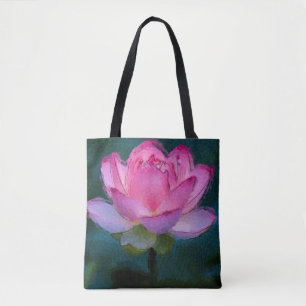 Rosa Lotus-Blume Tasche
