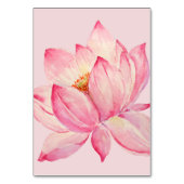 Rosa Lotus-Blume Tischnummer (Rückseite)