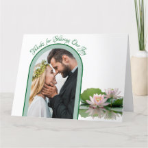 Rosa Lotus Blume und Grüne Hochzeit