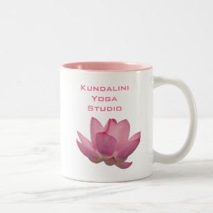 Rosa Lotus-Blume Zweifarbige Tasse