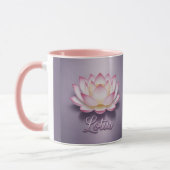 Rosa Lotus-Blumen-Meditations-Mug Tasse (Links)