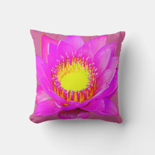 Rosa Lotus-Blumen-Wurfkissen Kissen