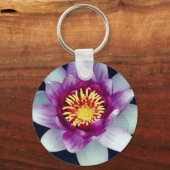 Rosa Lotus-Blumenfotografie Schlüsselanhänger (Rückseite)