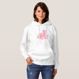 Rosa Lotus Brustkrebs Hoodie