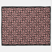 Rosa Lotus Classic Fleecedecke (Vorderseite (Horizontal))