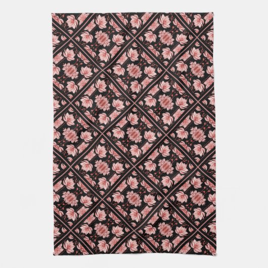 Rosa Lotus Classic Geschirrtuch (Vertikal)