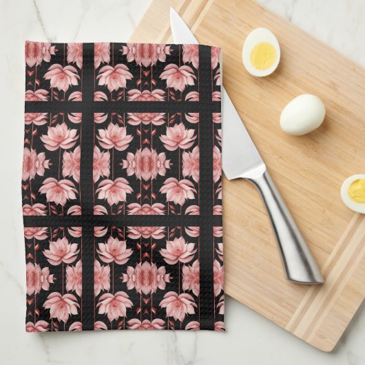 Rosa Lotus Classic Geschirrtuch (Viertel Falte)