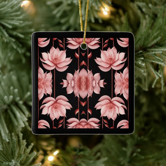 Rosa Lotus Classic Keramikornament (Baum)