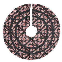 Rosa Lotus Classic Leinenimitat Weihnachtsbaumdecke