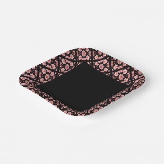 Rosa Lotus Classic Pappteller (Gewinkelt)