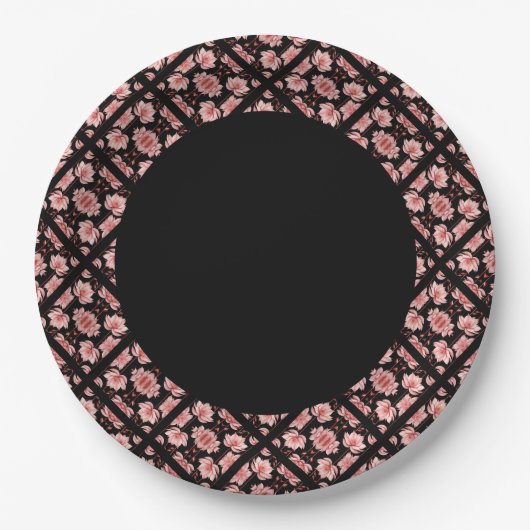 Rosa Lotus Classic Pappteller (Vorderseite)